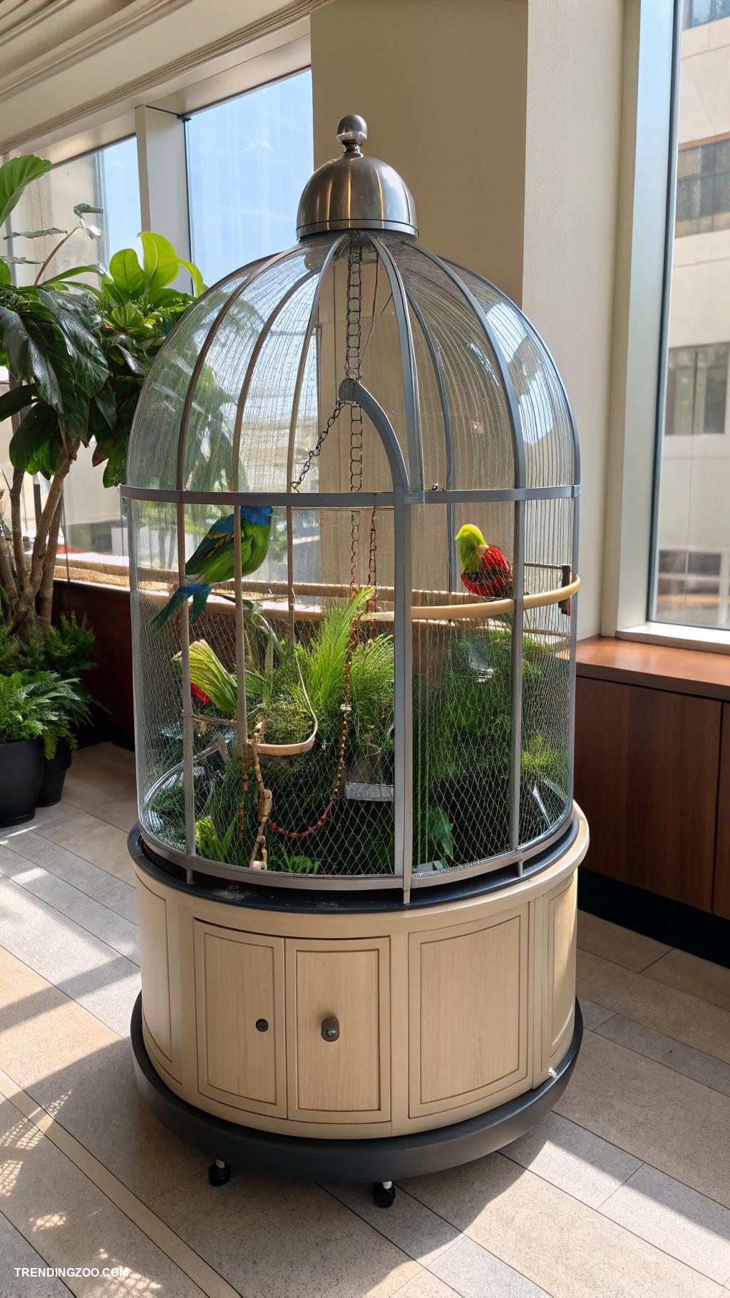 bird cage ideas Dome shaped cage for better airflow and light