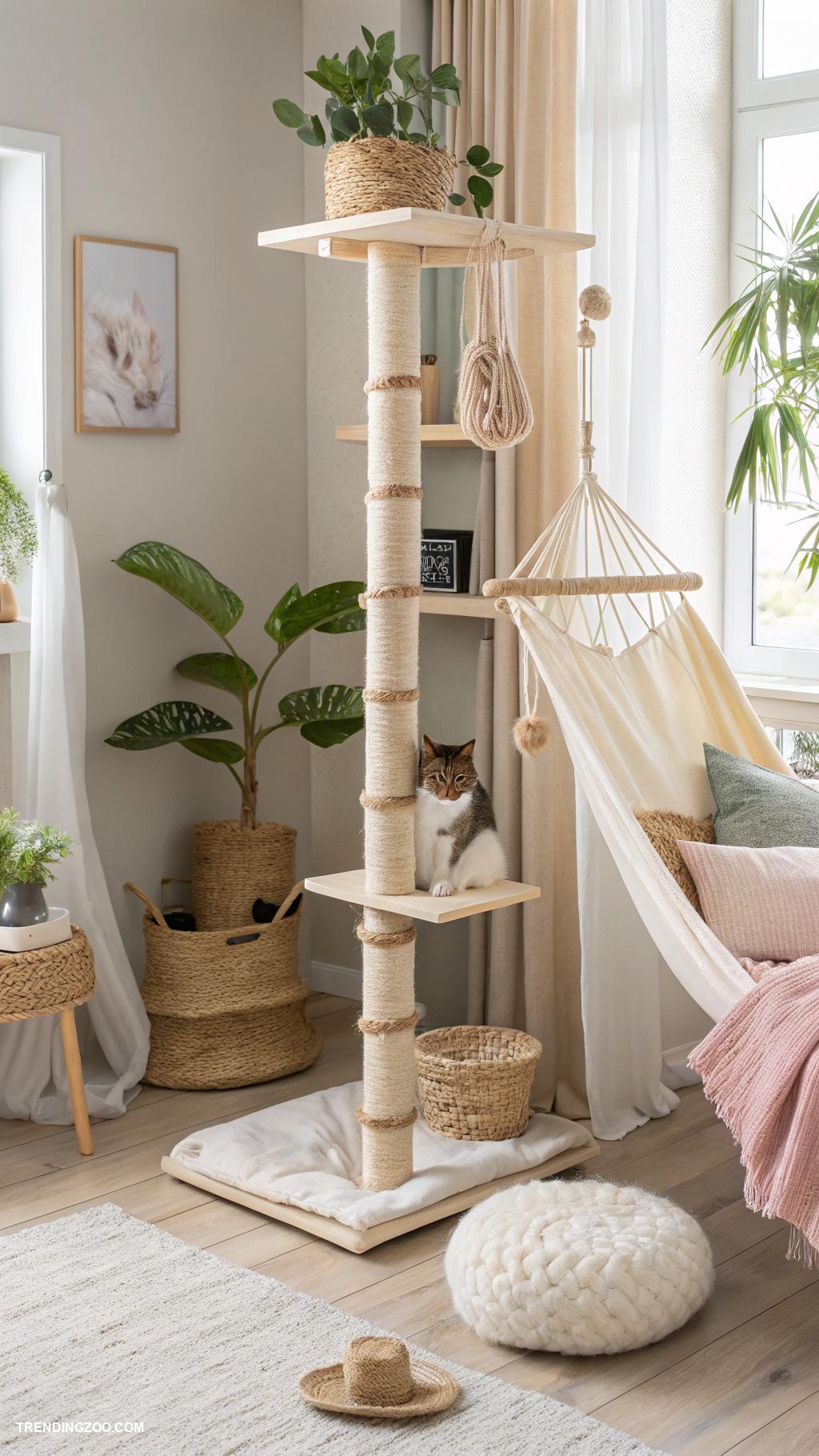 cat tree bedroom ideas Corner cat tree for small spaces