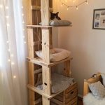 cat tree bedroom ideas DIY cat tree from wooden pallets