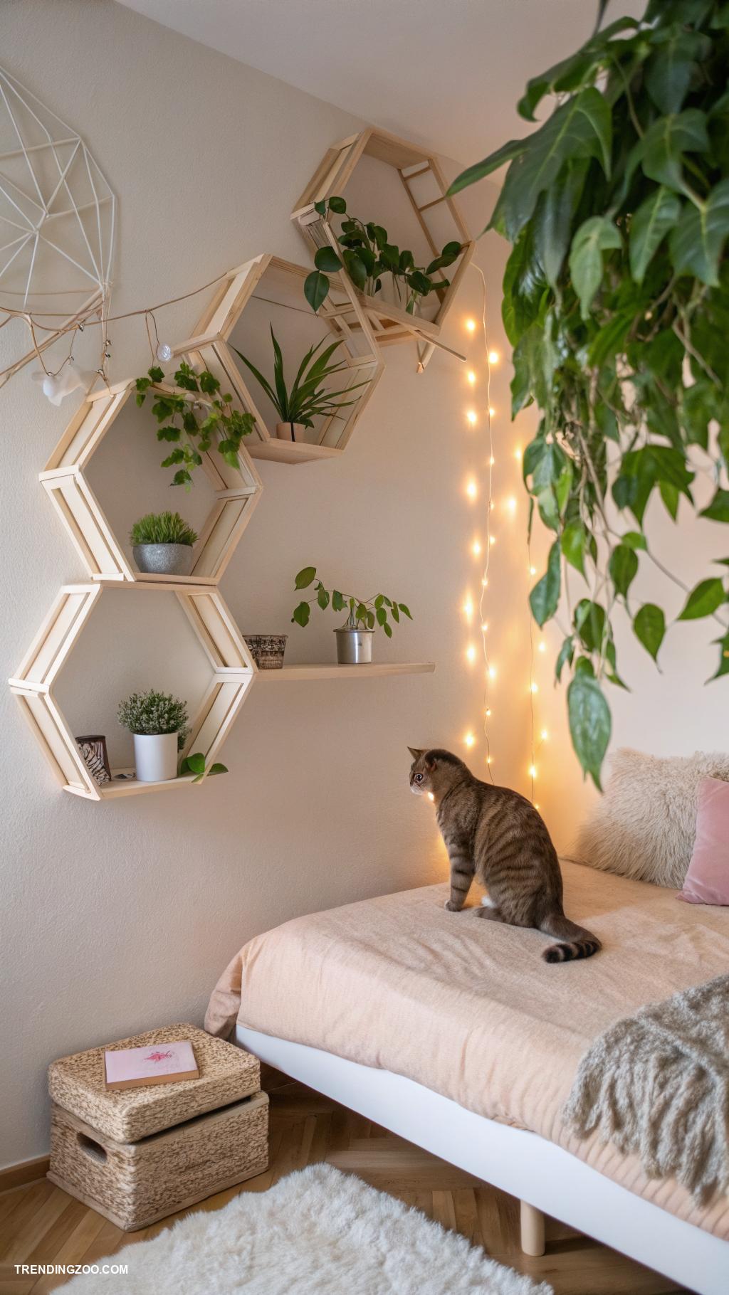 cat tree bedroom ideas Wall mounted shelves for climbing cats