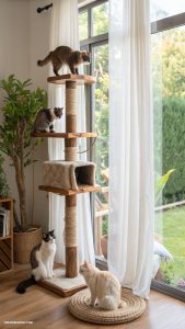cat window enclosure ideas Multi level cat tree with window access