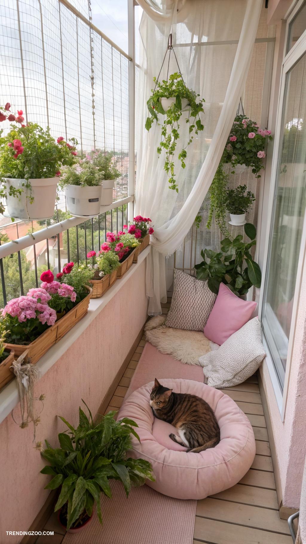 cat window enclosure ideas Screened in balcony for fresh air safety