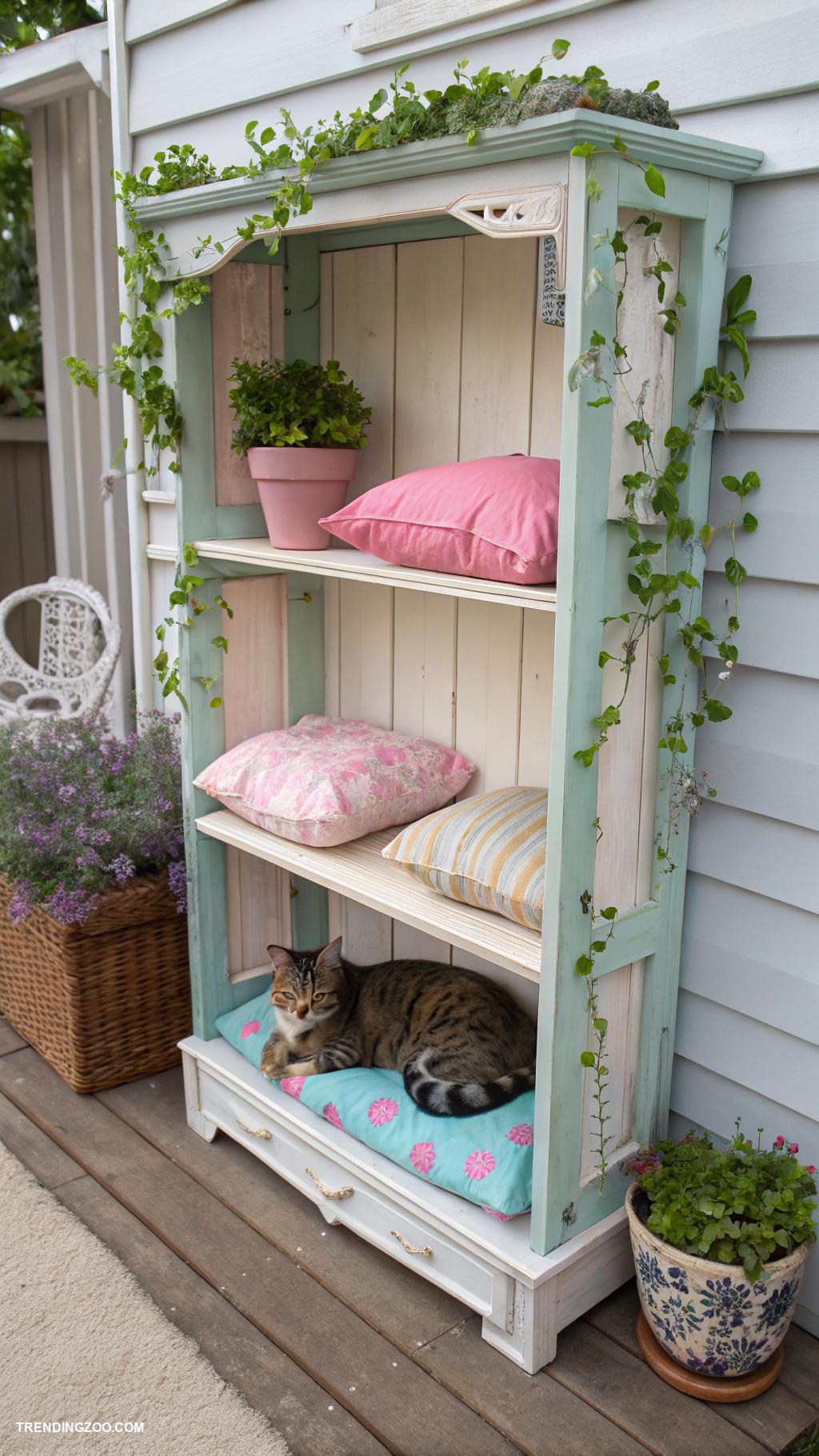 diy cat bridge Build a bridge from an old bookshelf