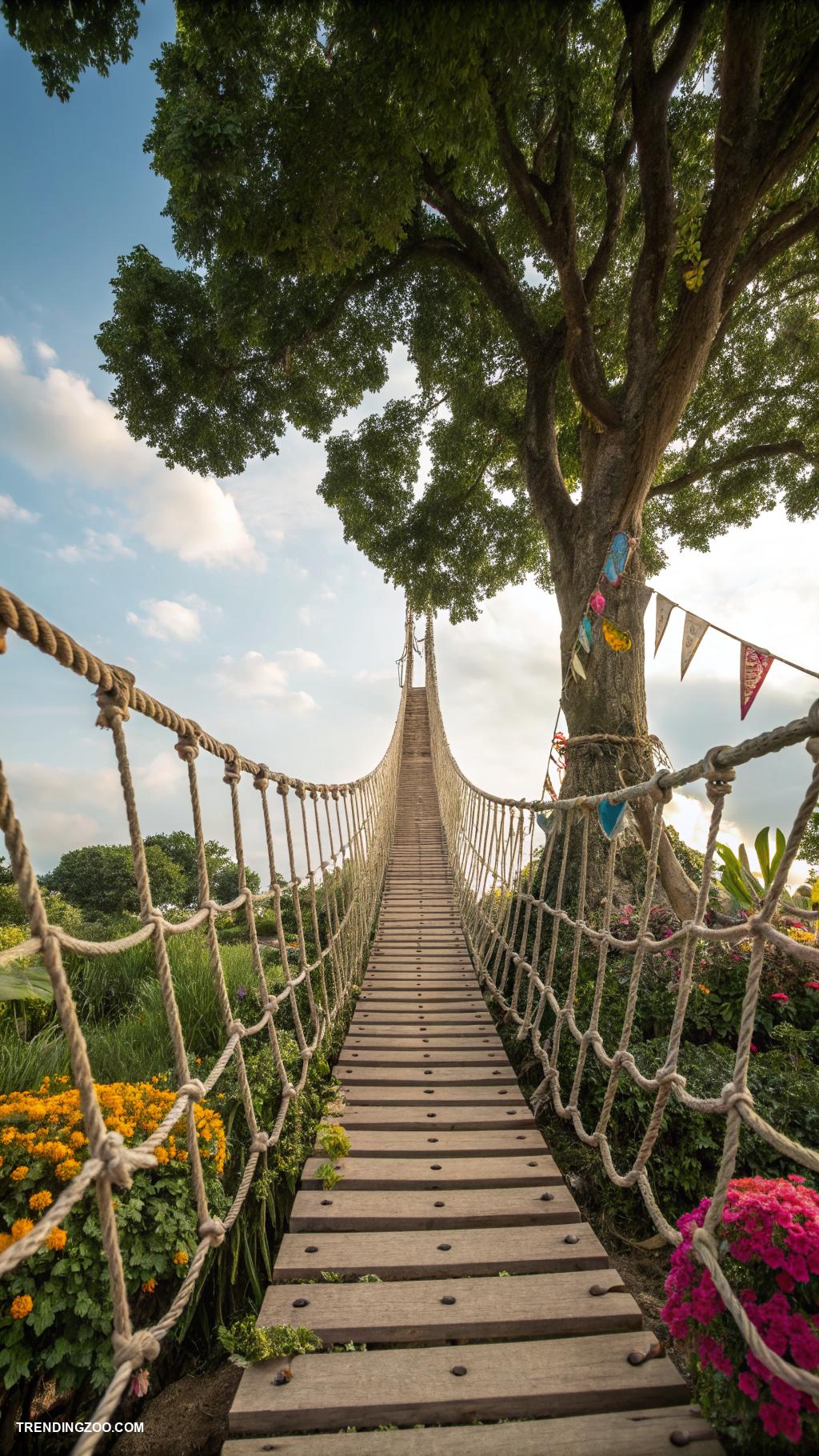 diy cat bridge Create a rope bridge with sturdy cords