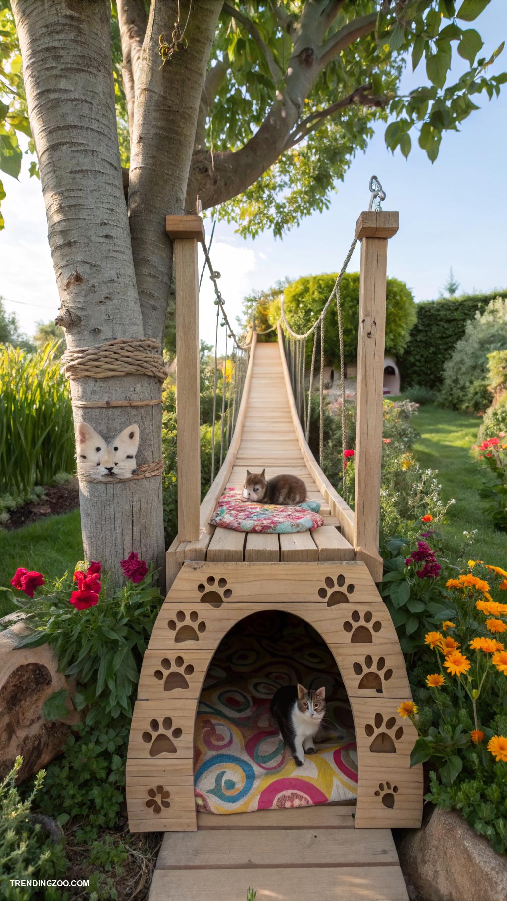 diy cat bridge Design a bridge with tunnel openings