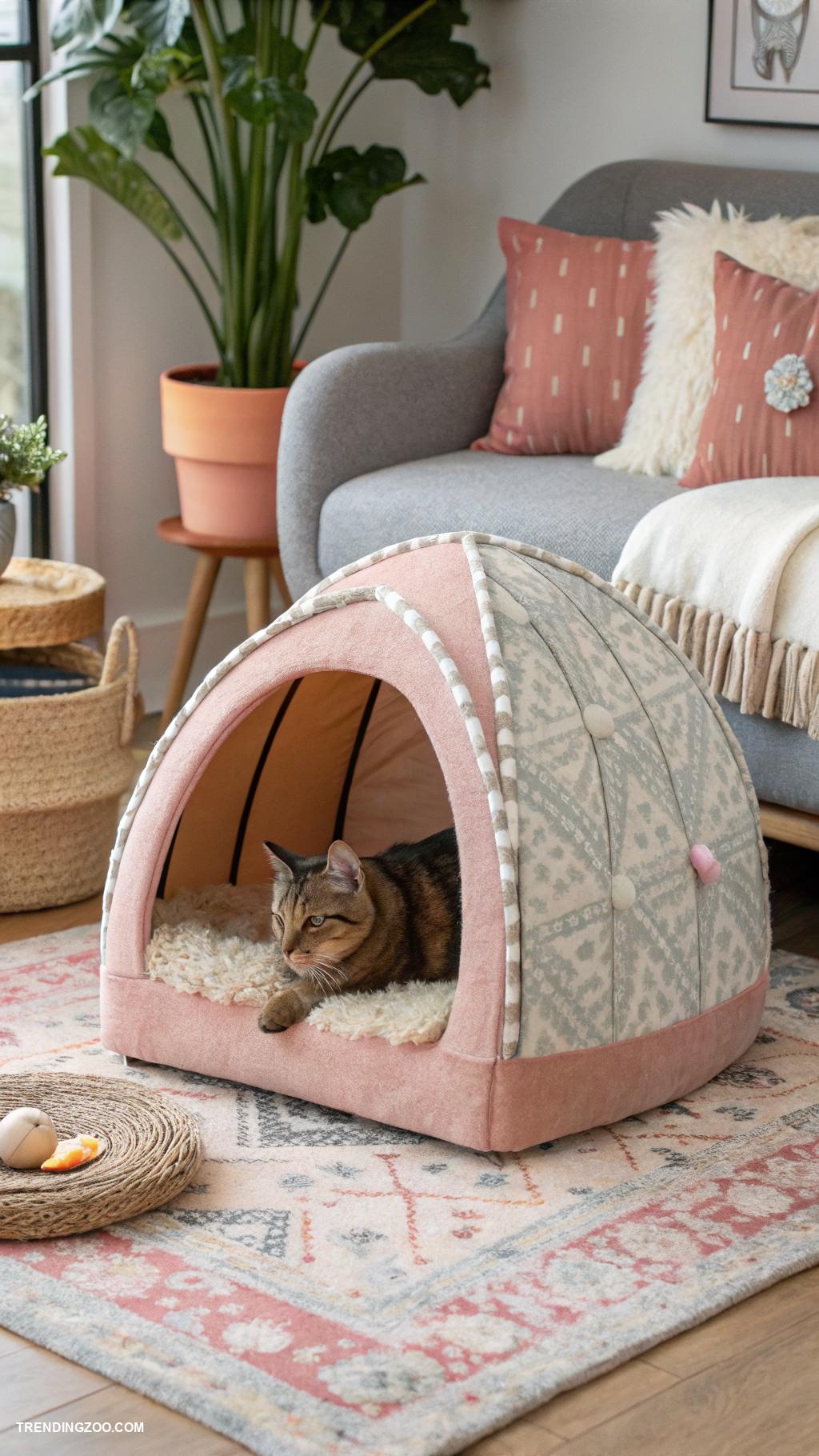 diy cat furniture Felt covered plywood for cozy hideouts