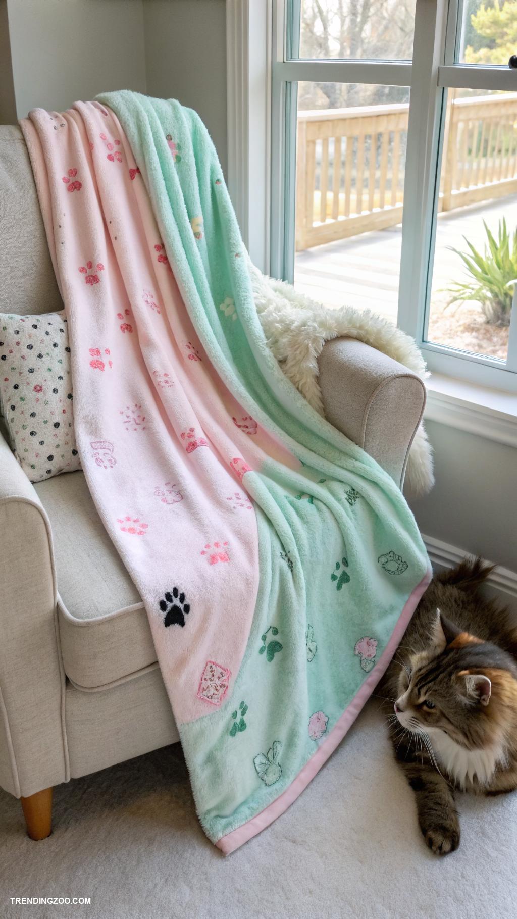 diy cat stuff Belly band cat blanket for cozy naps