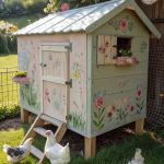 diy chicken house ideas Painted wooden crate chicken house