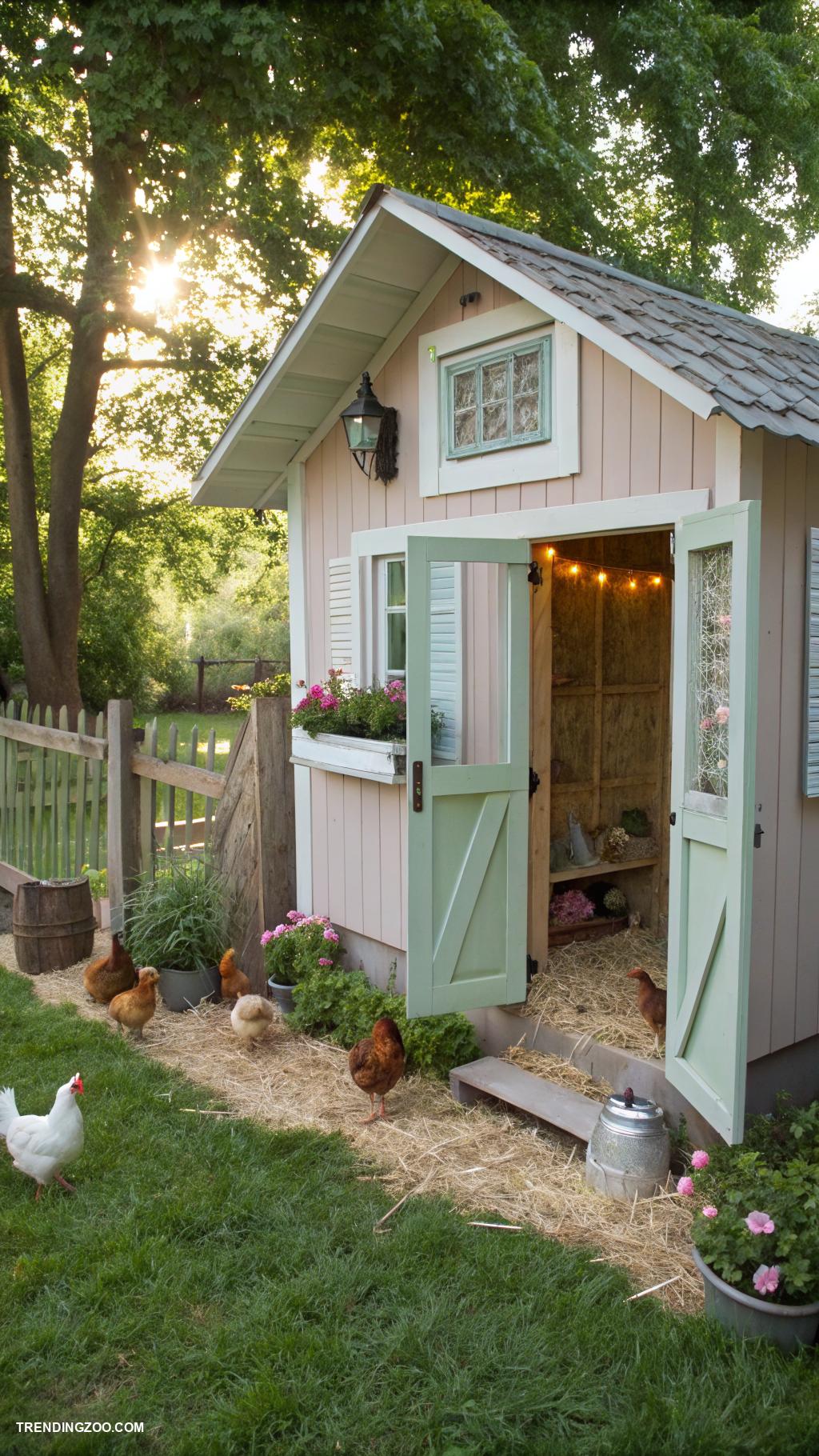 diy chicken house ideas Storage shed converted to coop