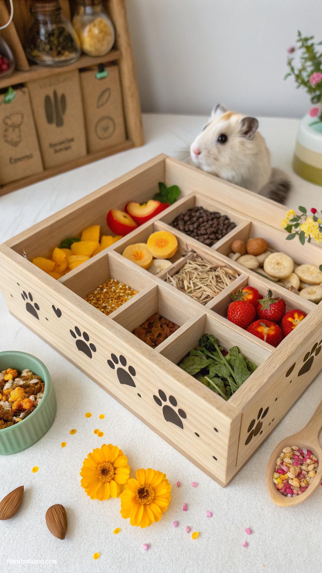 diy hamster stuff Construct a foraging box with hidden treats
