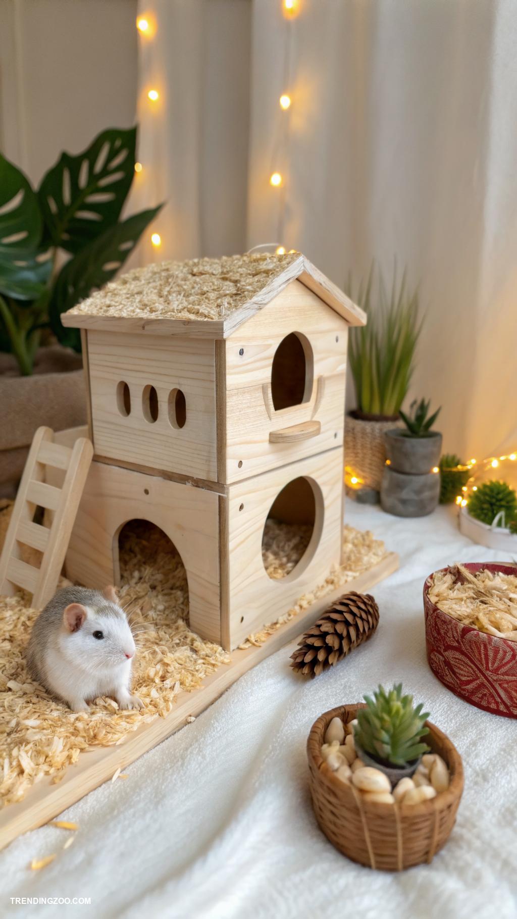 diy hamster stuff Simple homemade hamster hideout with wood