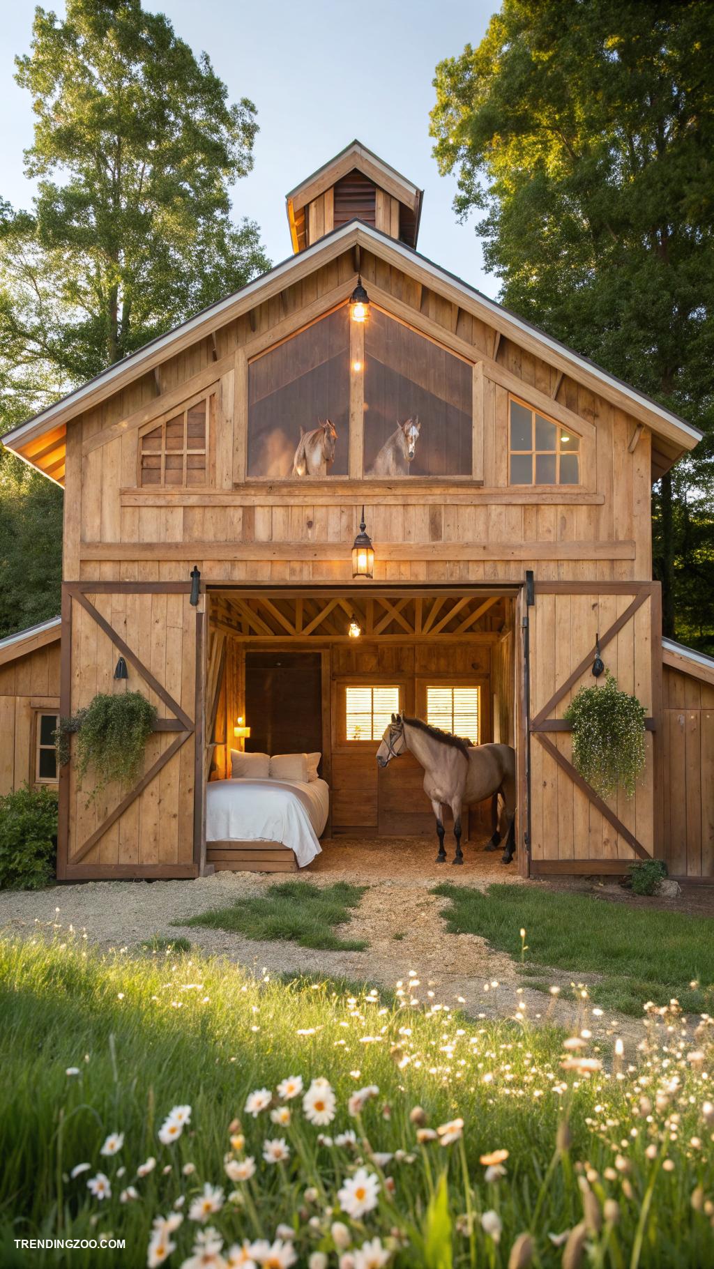 diy horse shelter Open sided barn for ventilation and space