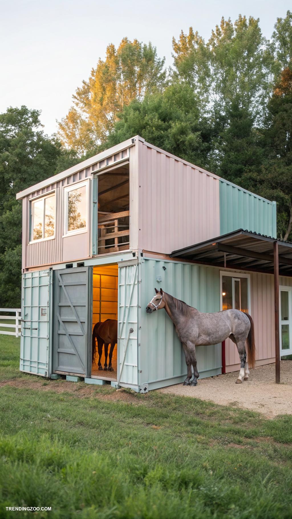diy horse shelter Repurposed shipping containers for sturdy shelter