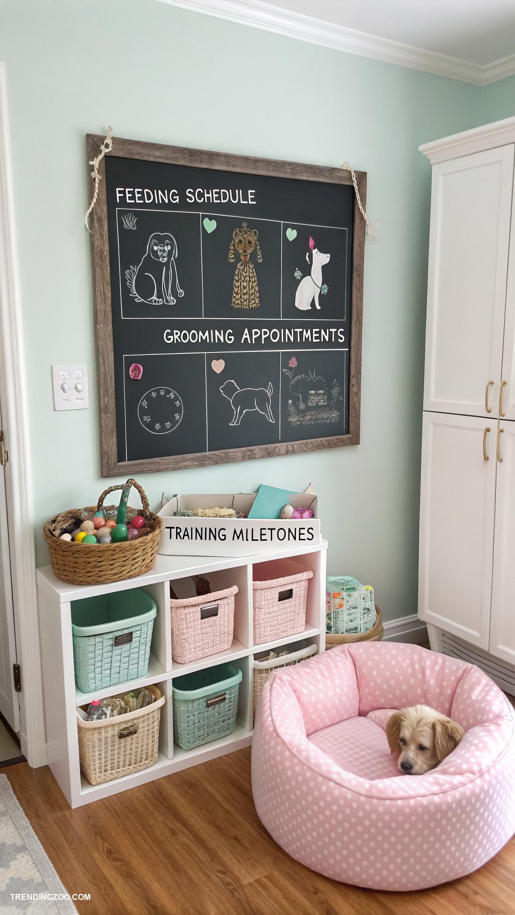 dog closet ideas Chalkboard for tracking pets essentials