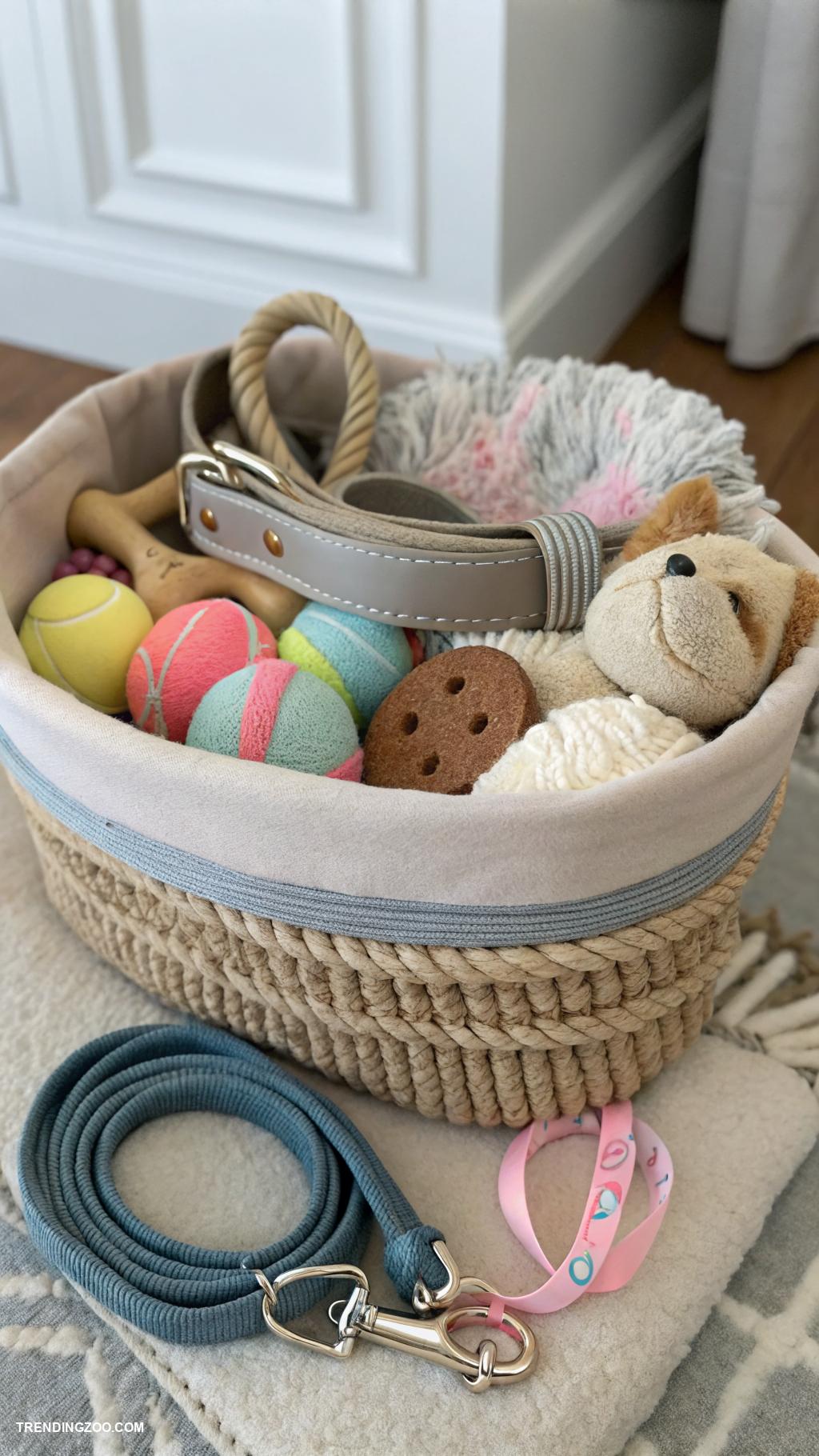 dog closet ideas Decorative baskets for dog supplies