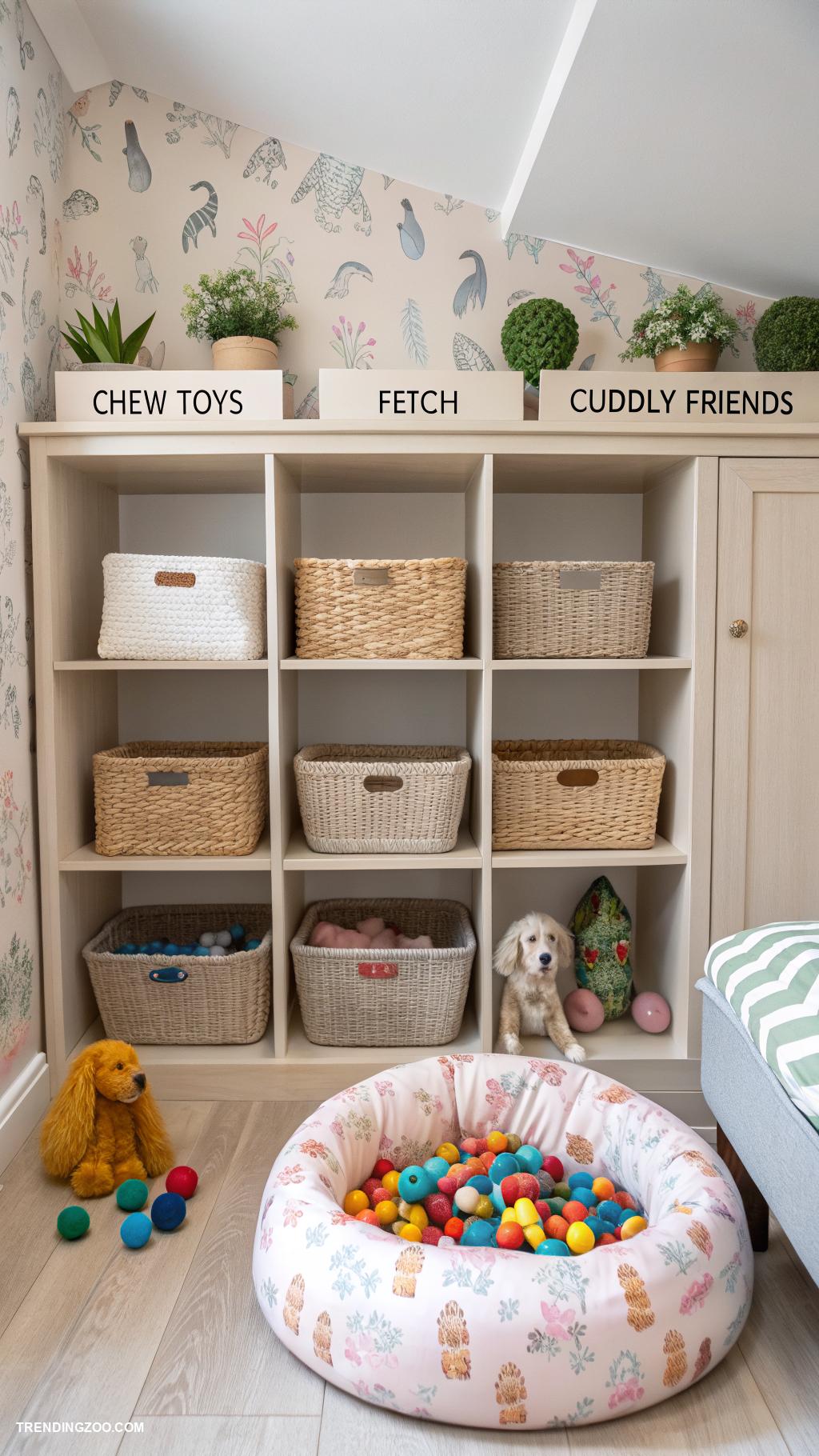 dog closet ideas Dedicated shelves for dog toys storage