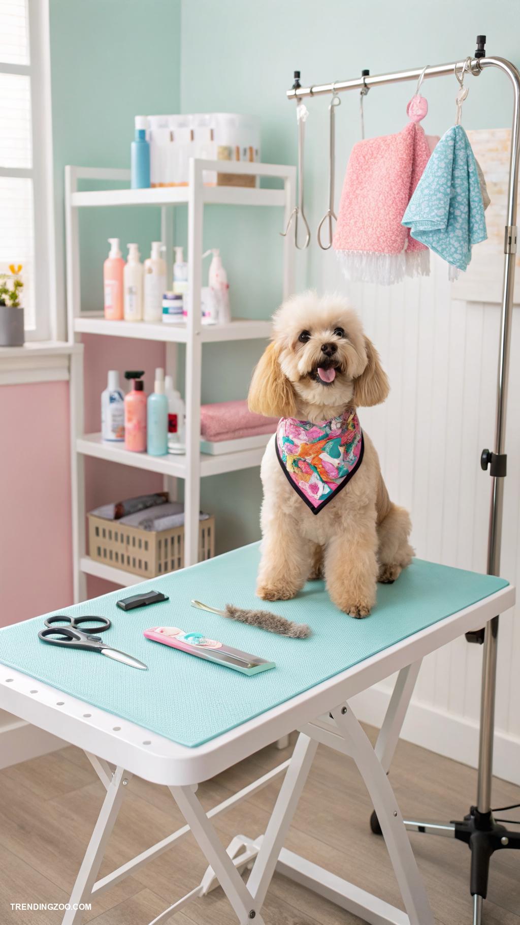 dog closet ideas Dog grooming station with essentials
