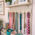 dog closet ideas Floating shelves for dog accessories display