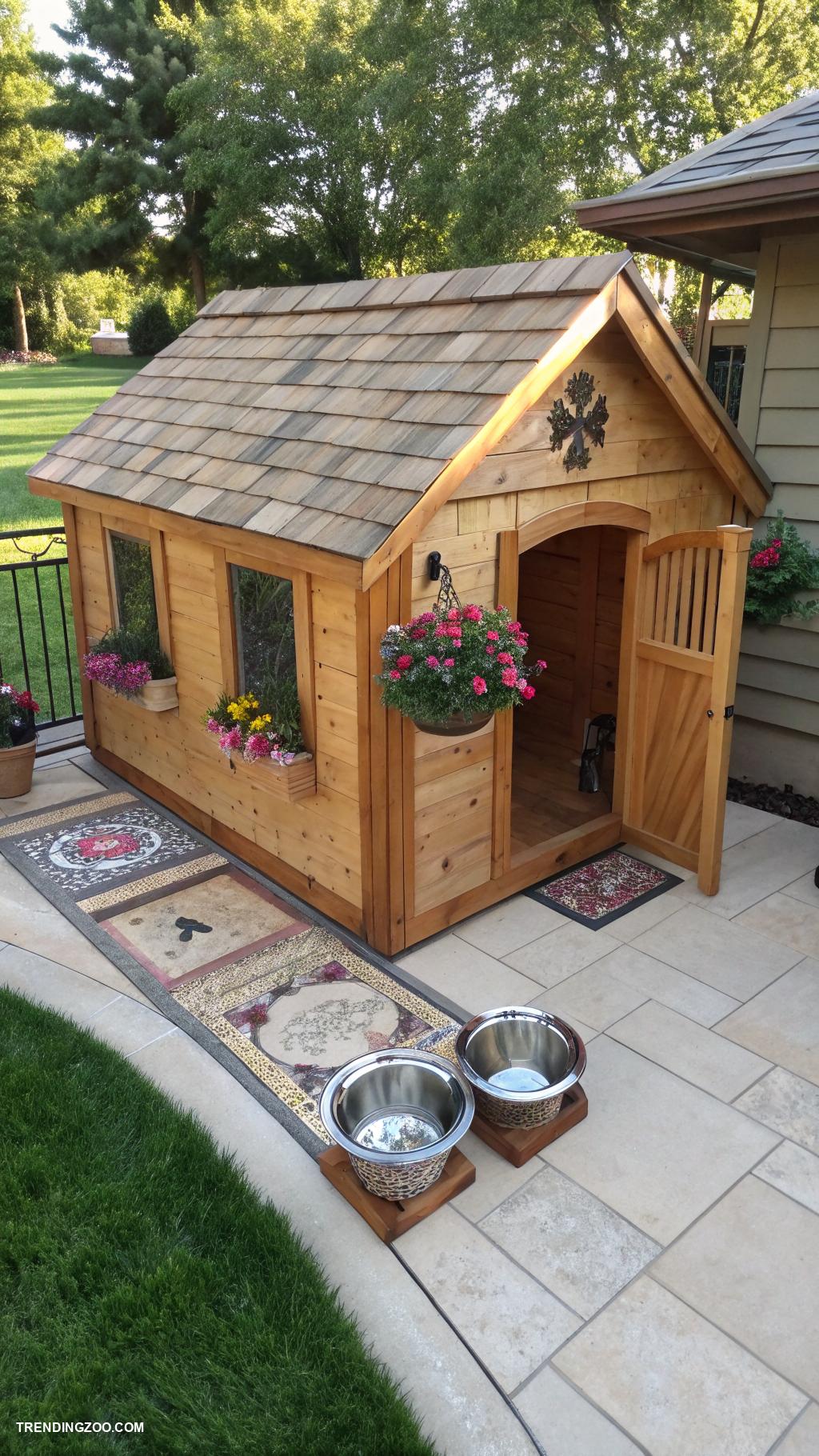 dog houses for multiple dogs Backyard dog house with patio