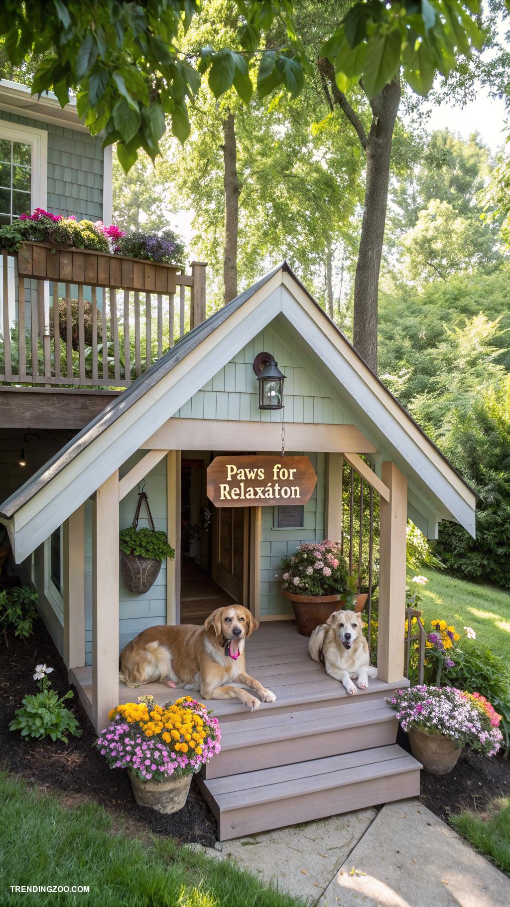 dog houses for multiple dogs Under deck dog house for shade
