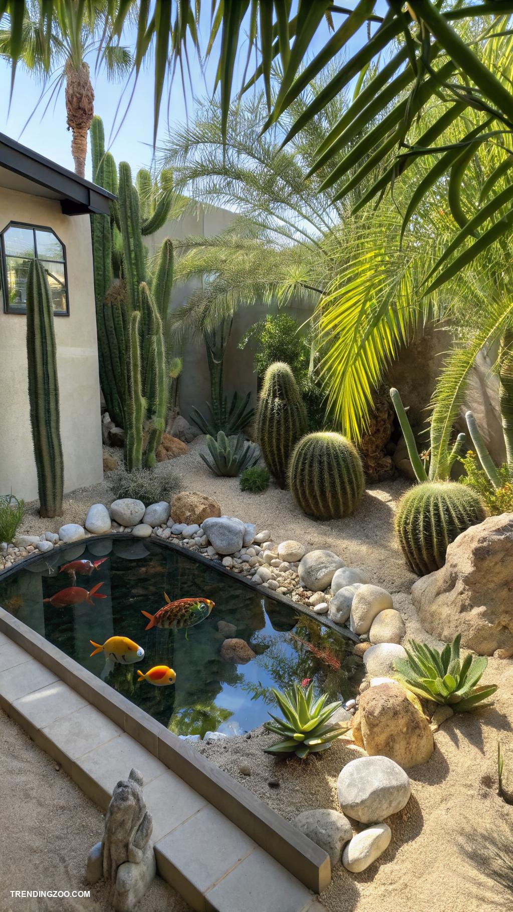 fish tank ideas Desert Oasis with Cacti and Succulents