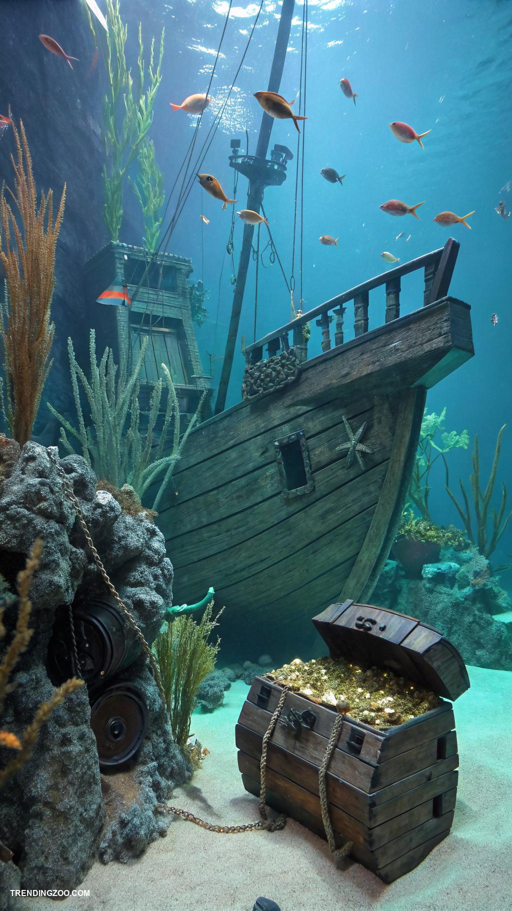 fish tank ideas Themed Pirate Shipwreck Aquarium
