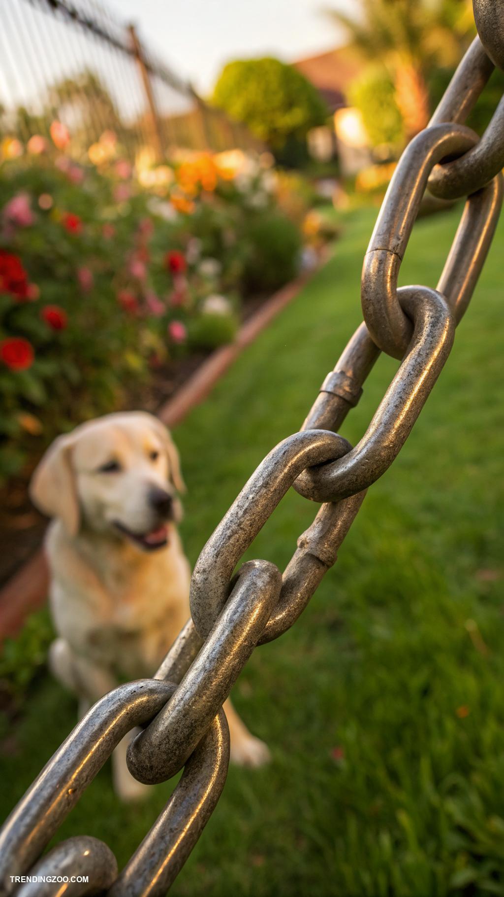 garden fence ideas for dog owners Chain link for visibility and durability