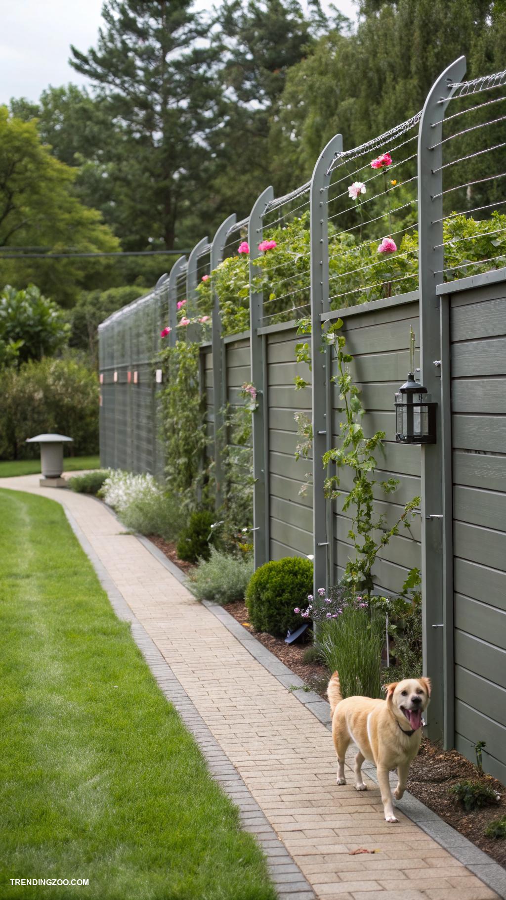 garden fence ideas for dog owners Electric fence for added security