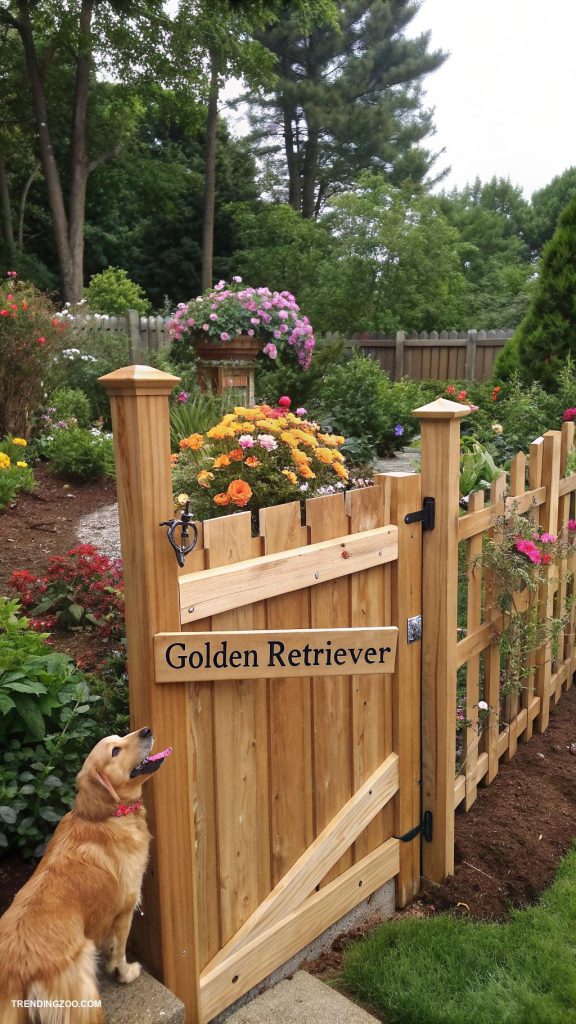 garden fence ideas for dog owners Fence with dog proof footing