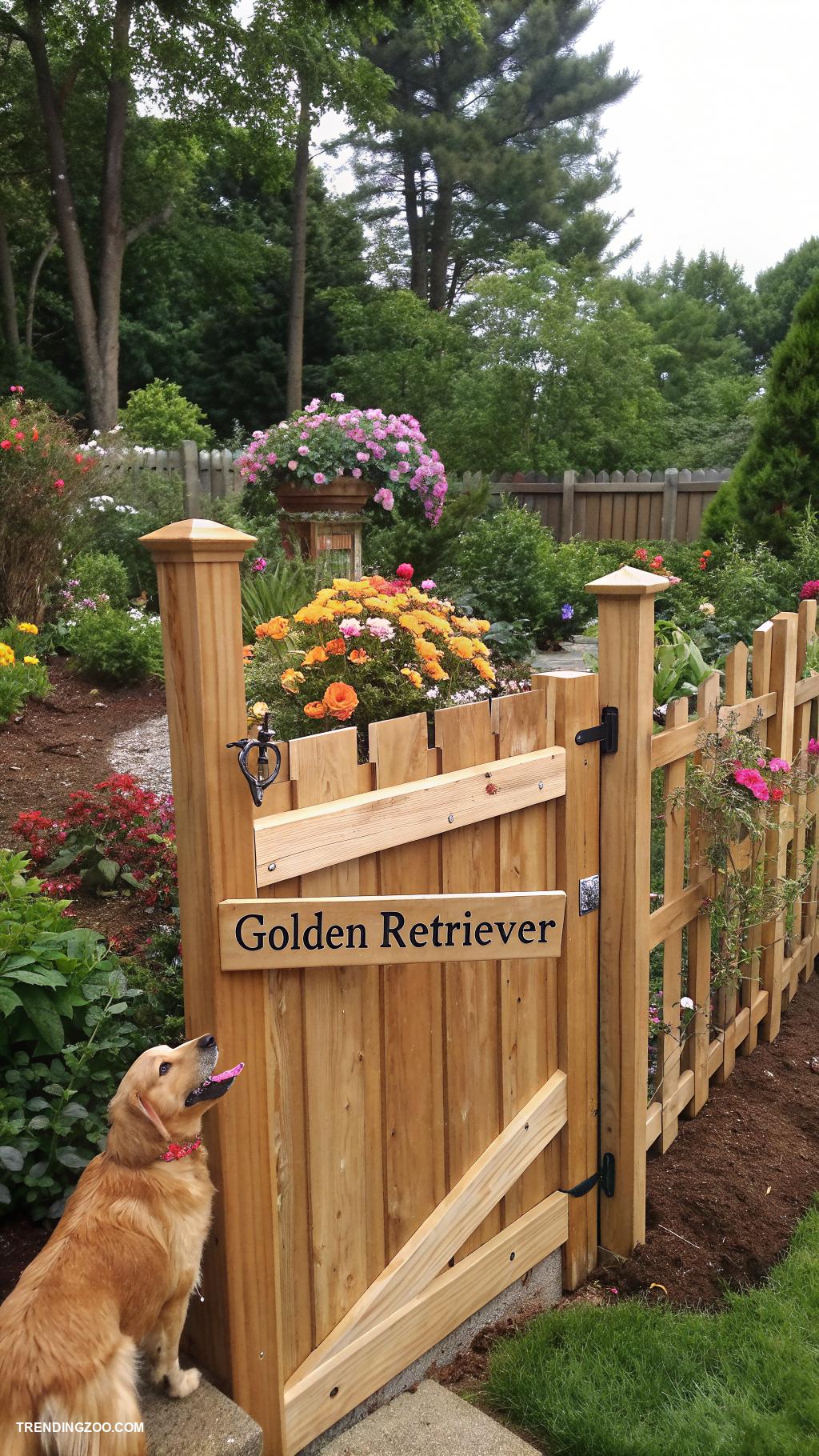 garden fence ideas for dog owners Fence with dog proof footing