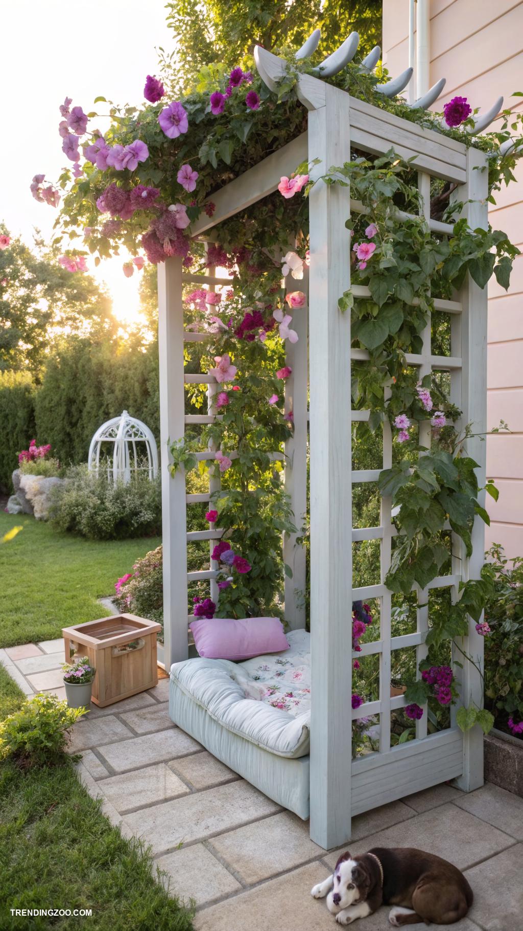 garden fence ideas for dog owners Garden trellis for climbing plants