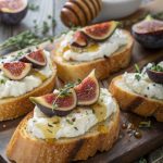 goat cheese recipes Goat cheese and honey crostini appetizer