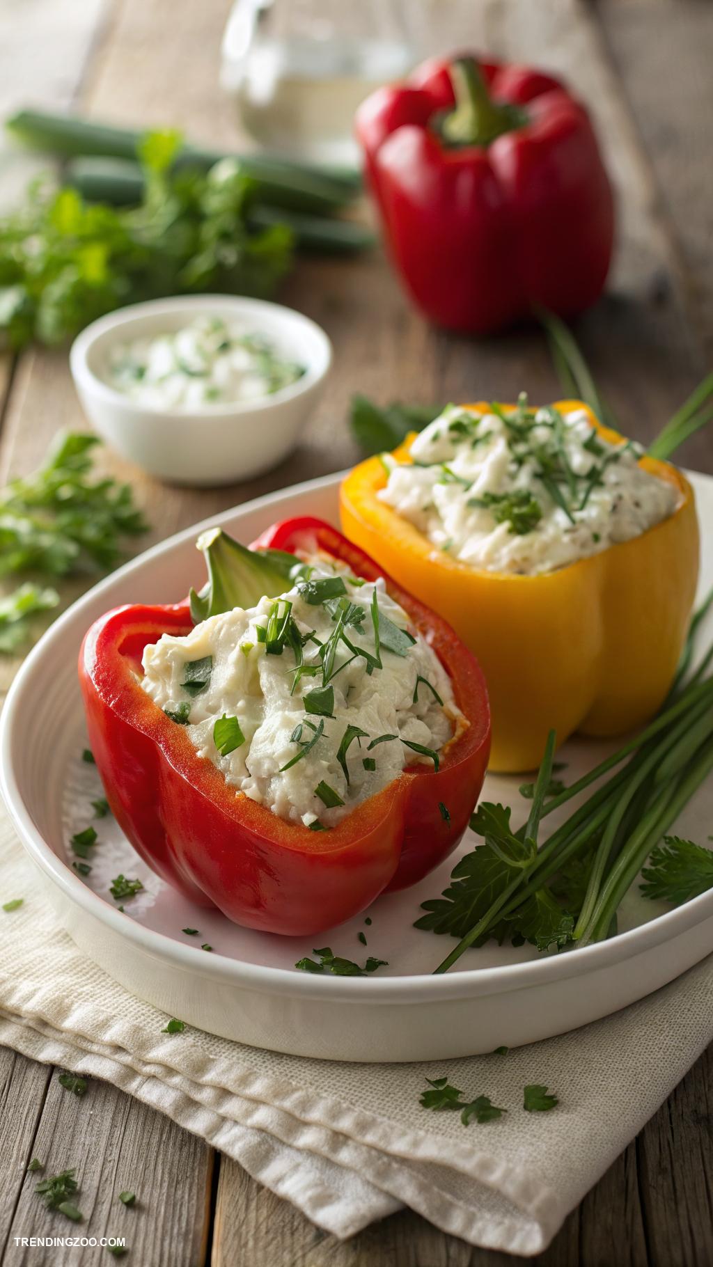 goat cheese recipes Stuffed bell peppers with goat cheese filling