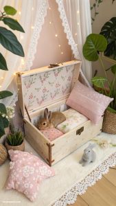 rabbit room ideas Hiding spots with decorative boxes