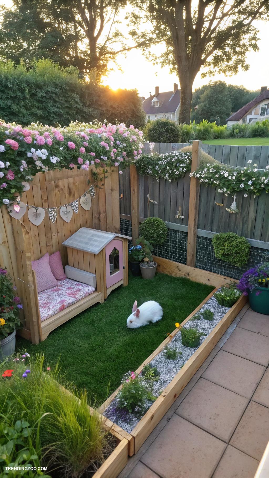 rabbit room ideas Outdoor run for safe sunbathing