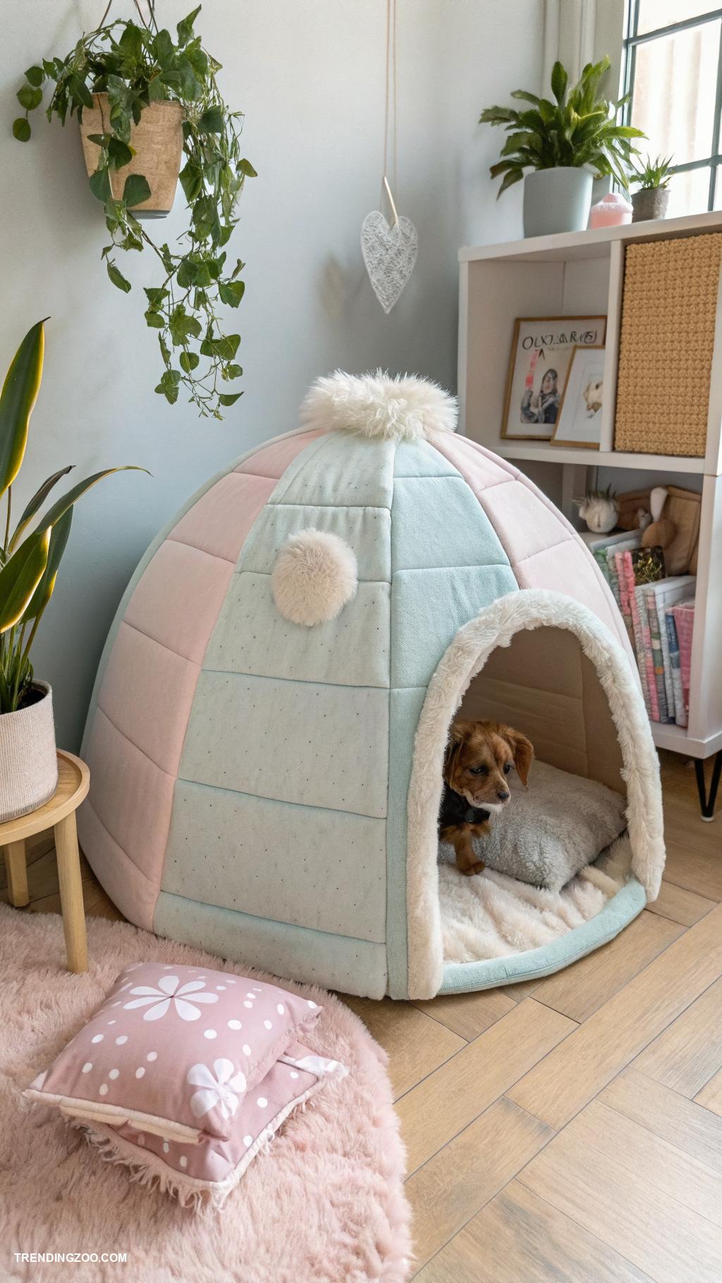 small dog houses Igloo shaped indoor cozy retreat