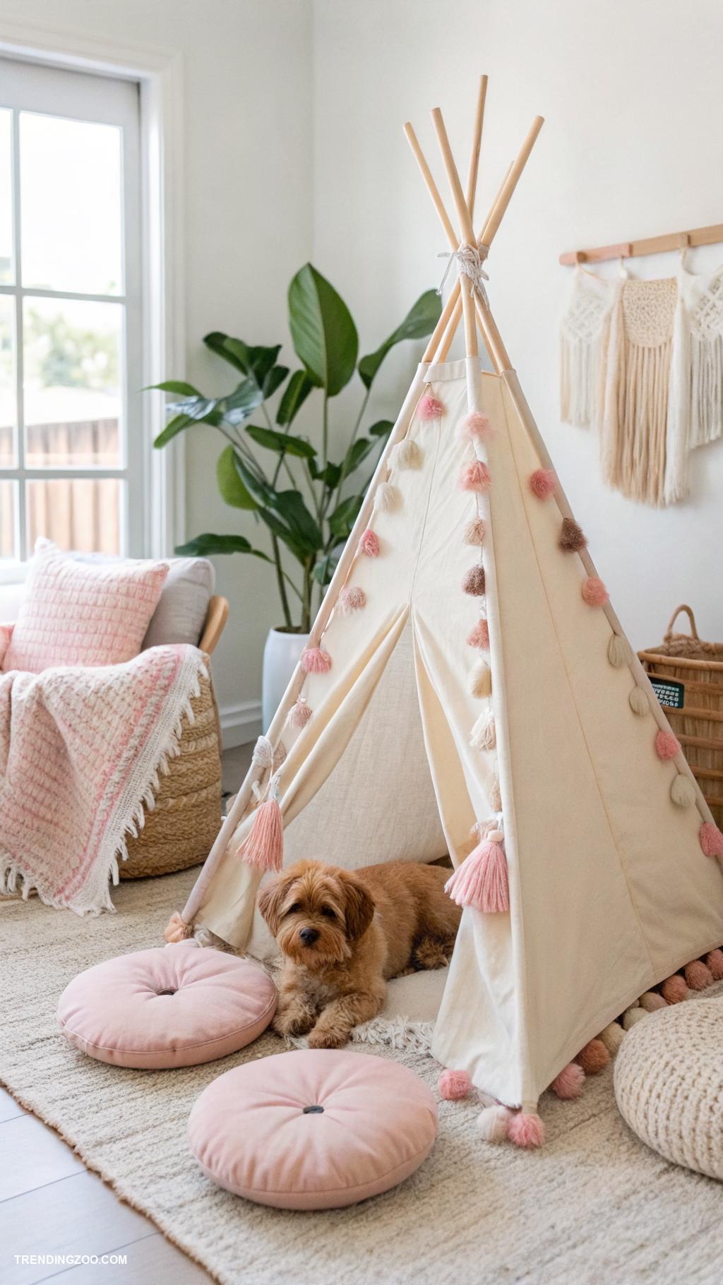 diy dog couch DIY dog teepee with soft bedding