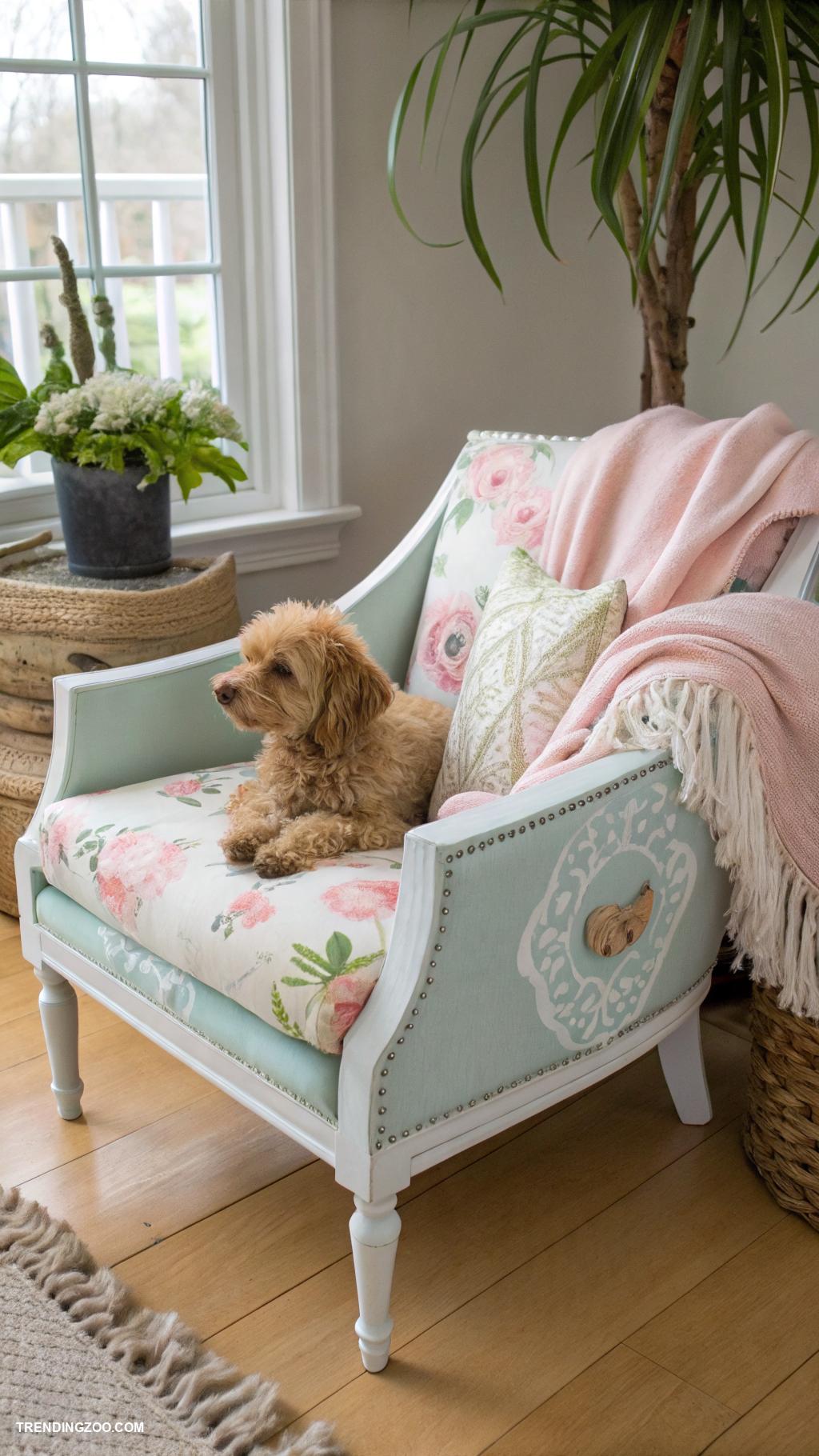 diy dog couch Repurposed chair as unique dog lounge