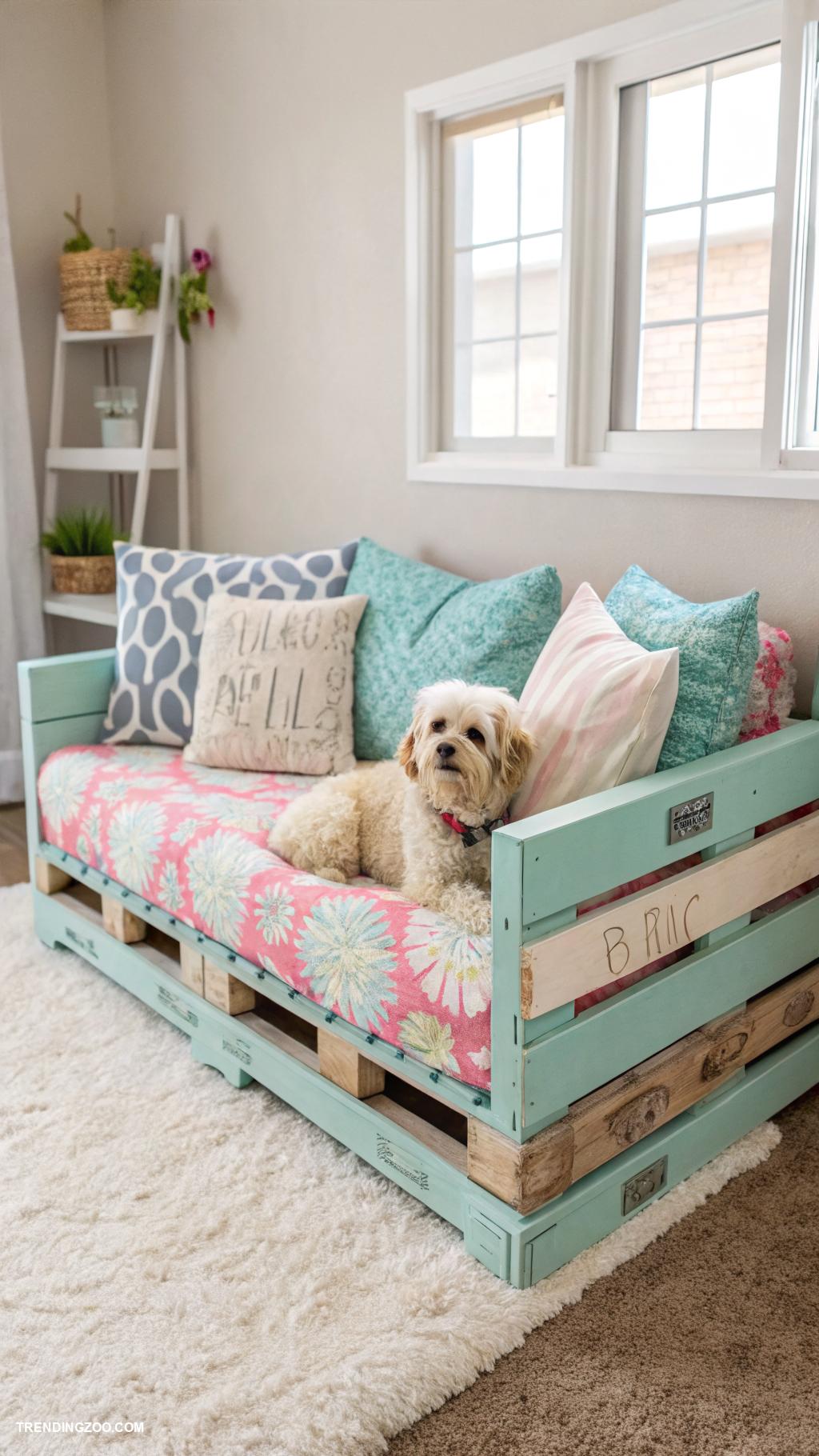 diy dog couch Repurposed wooden pallets for stylish design