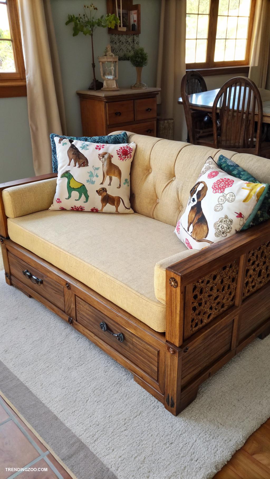 diy dog couch Sofa made from cut down furniture pieces