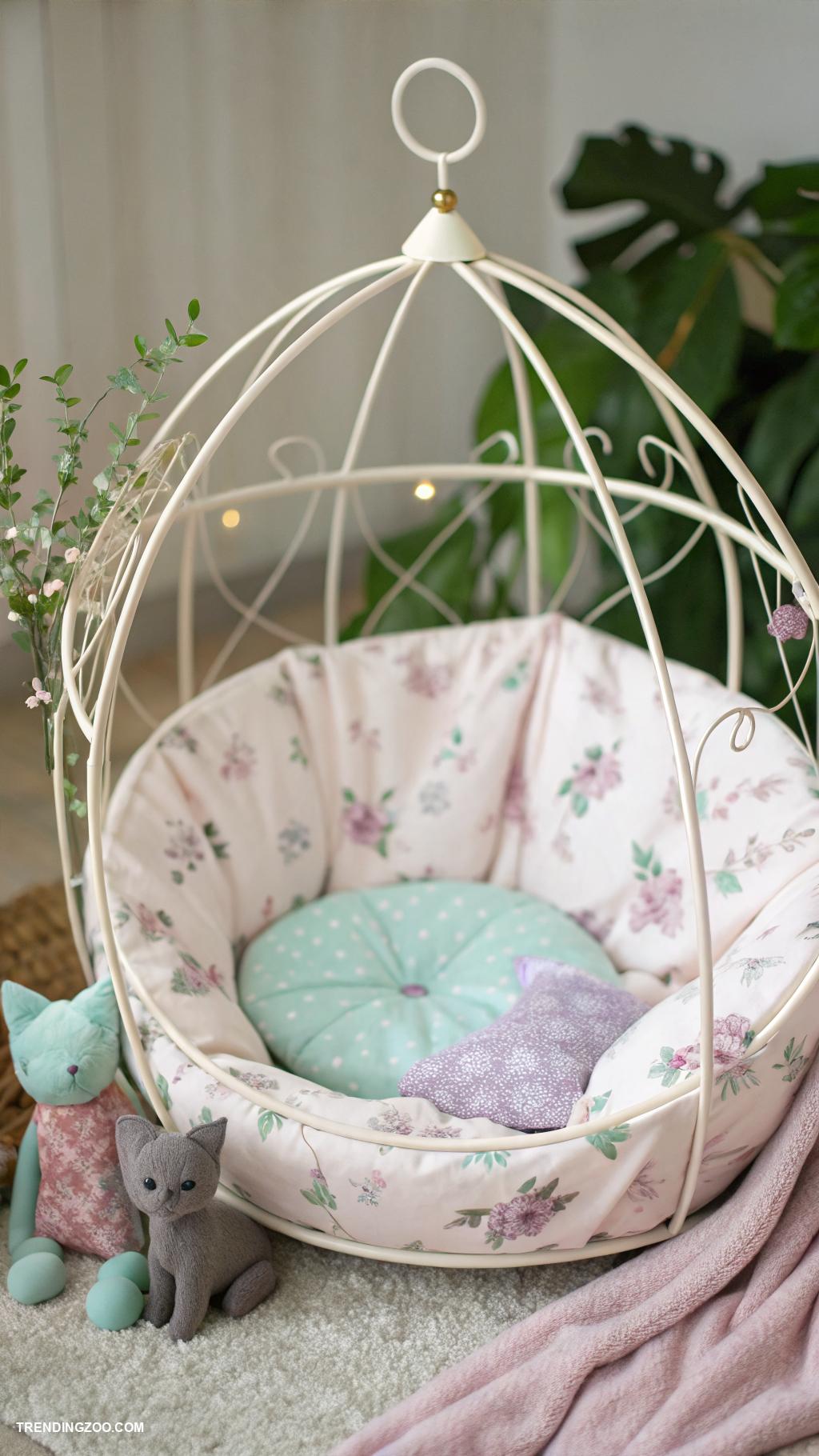 diy kitten bed Wire frame covered in soft fabric