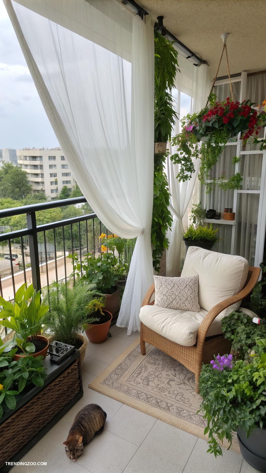 cat balcony ideas Create a cozy shaded retreat
