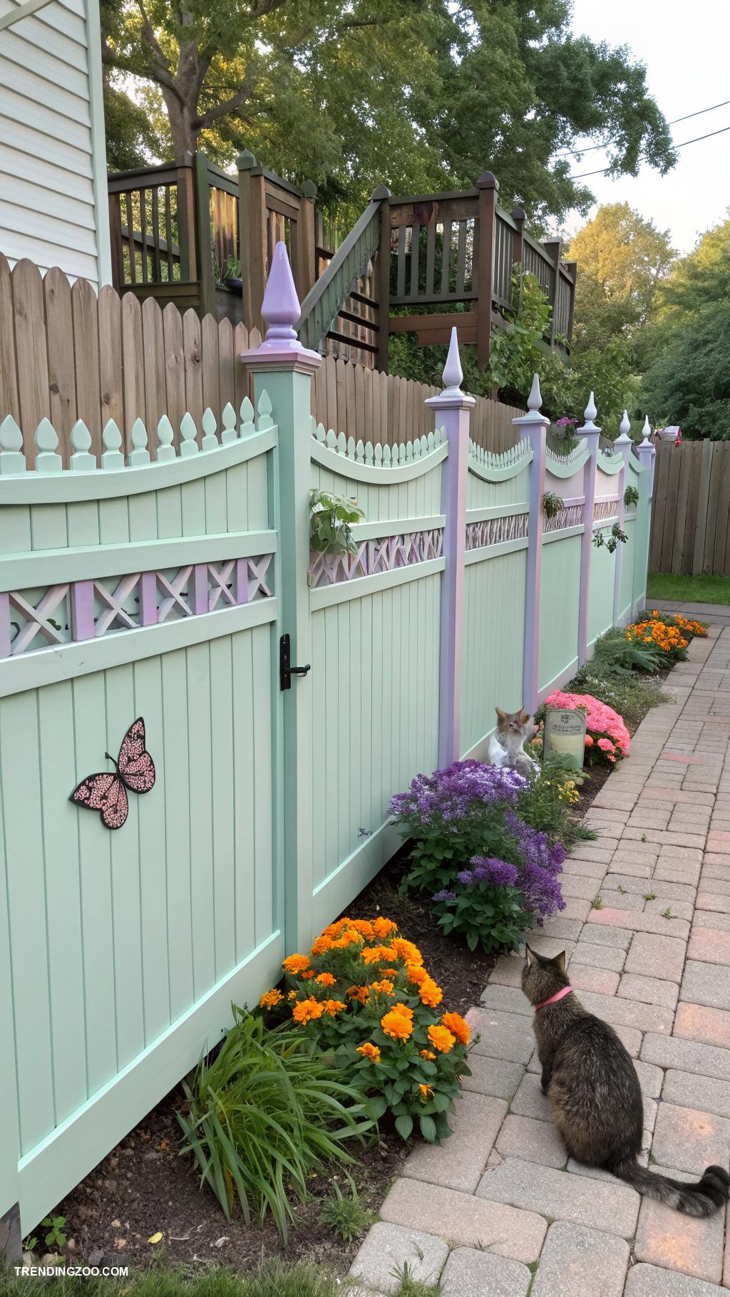 cat fence ideas Build a fence with angled tops