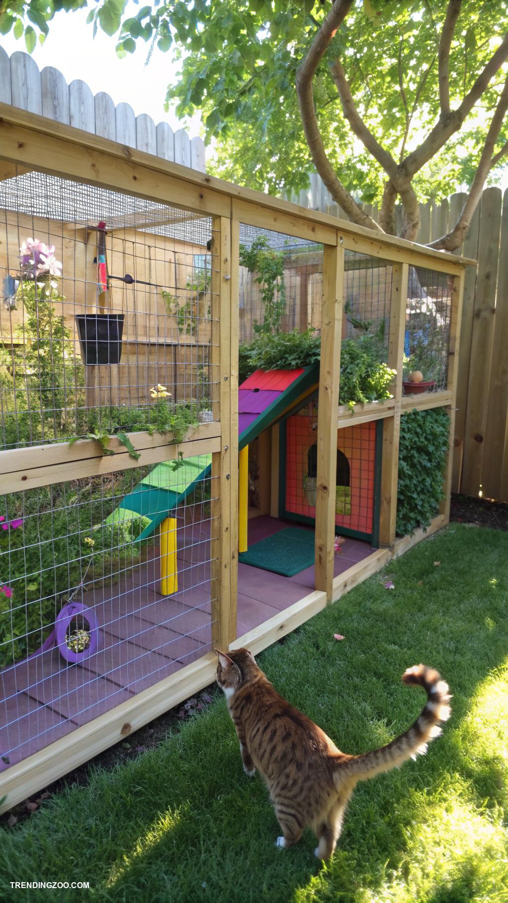 cat fence ideas Create a cat run for supervised play