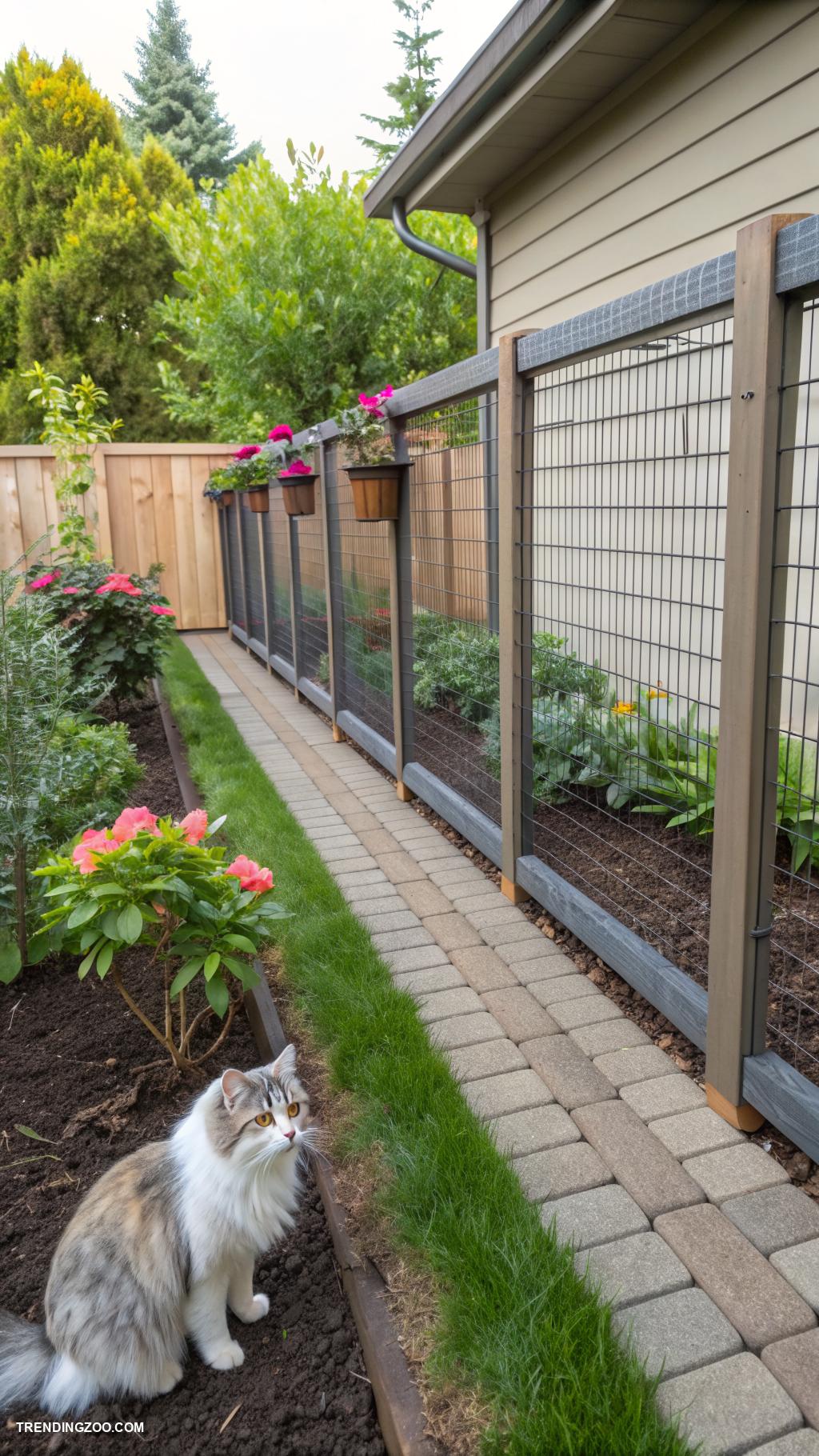 cat fence ideas Install buried fencing to prevent digging
