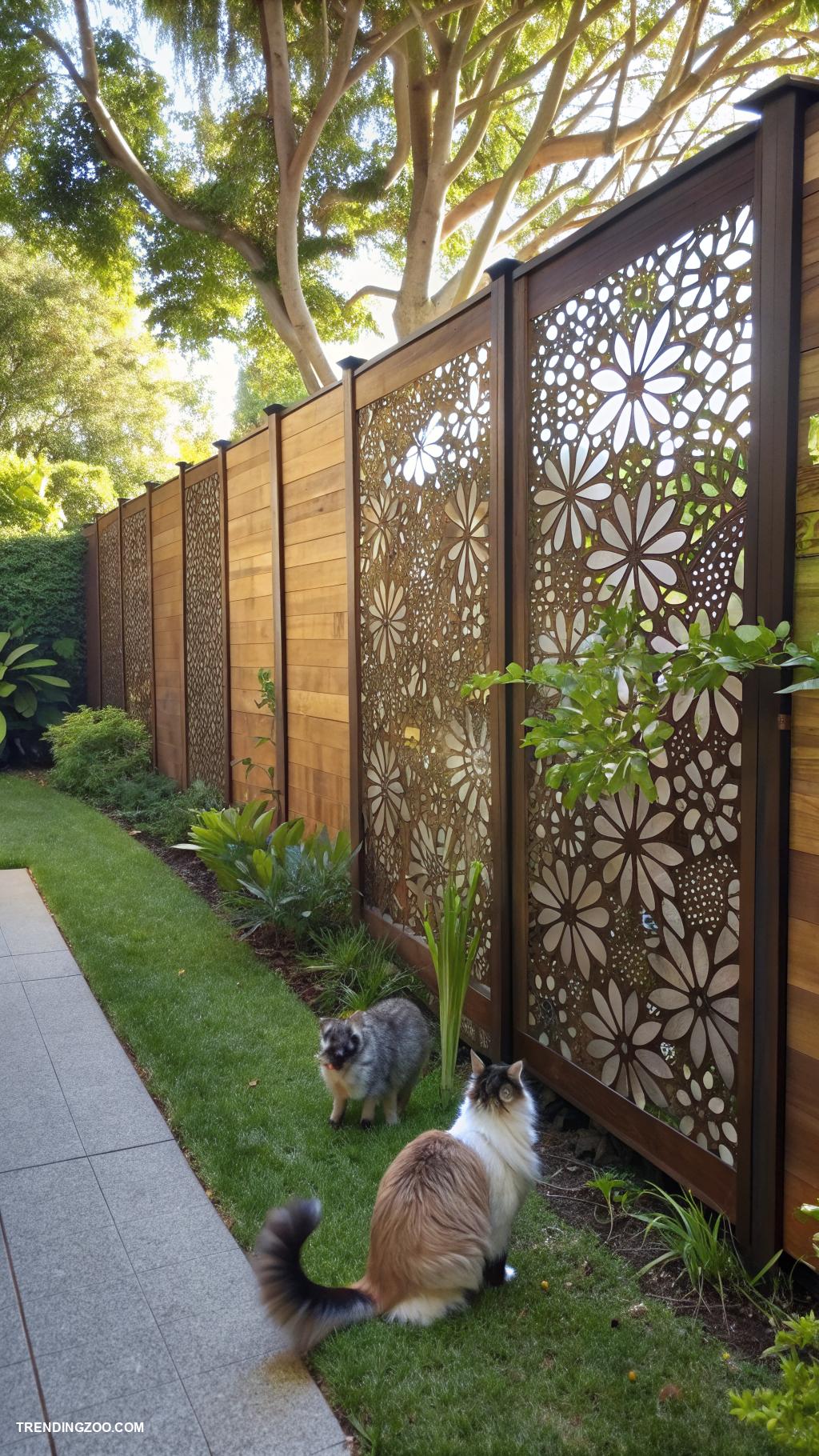 cat fence ideas Use privacy screens for extra height