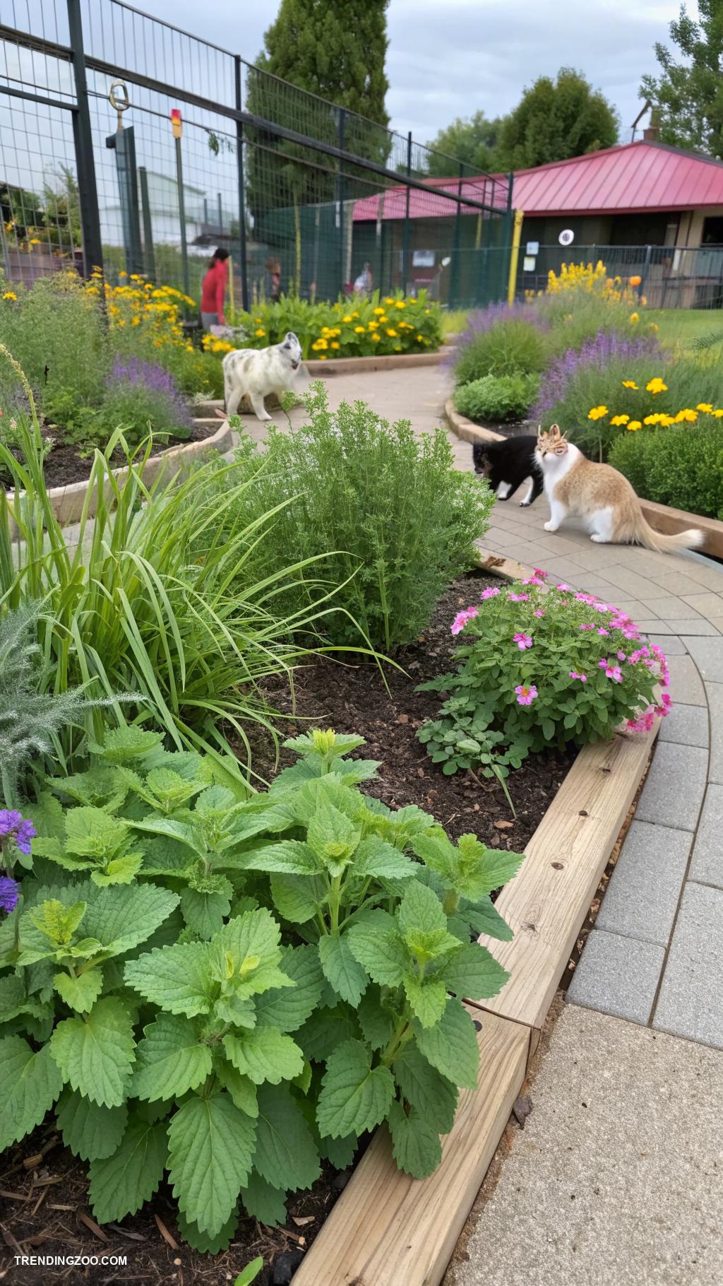 cat park Catnip garden for sensory exploration