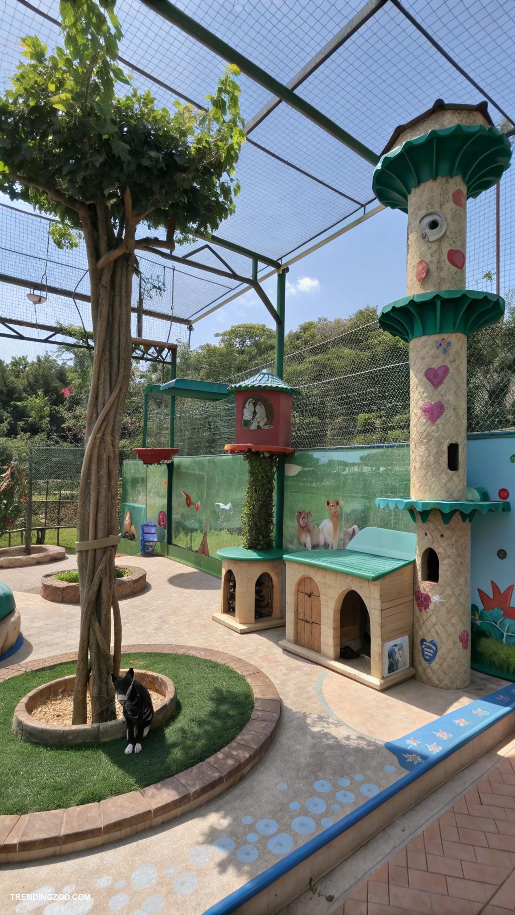 cat park Dedicated spaces for cat chasing games