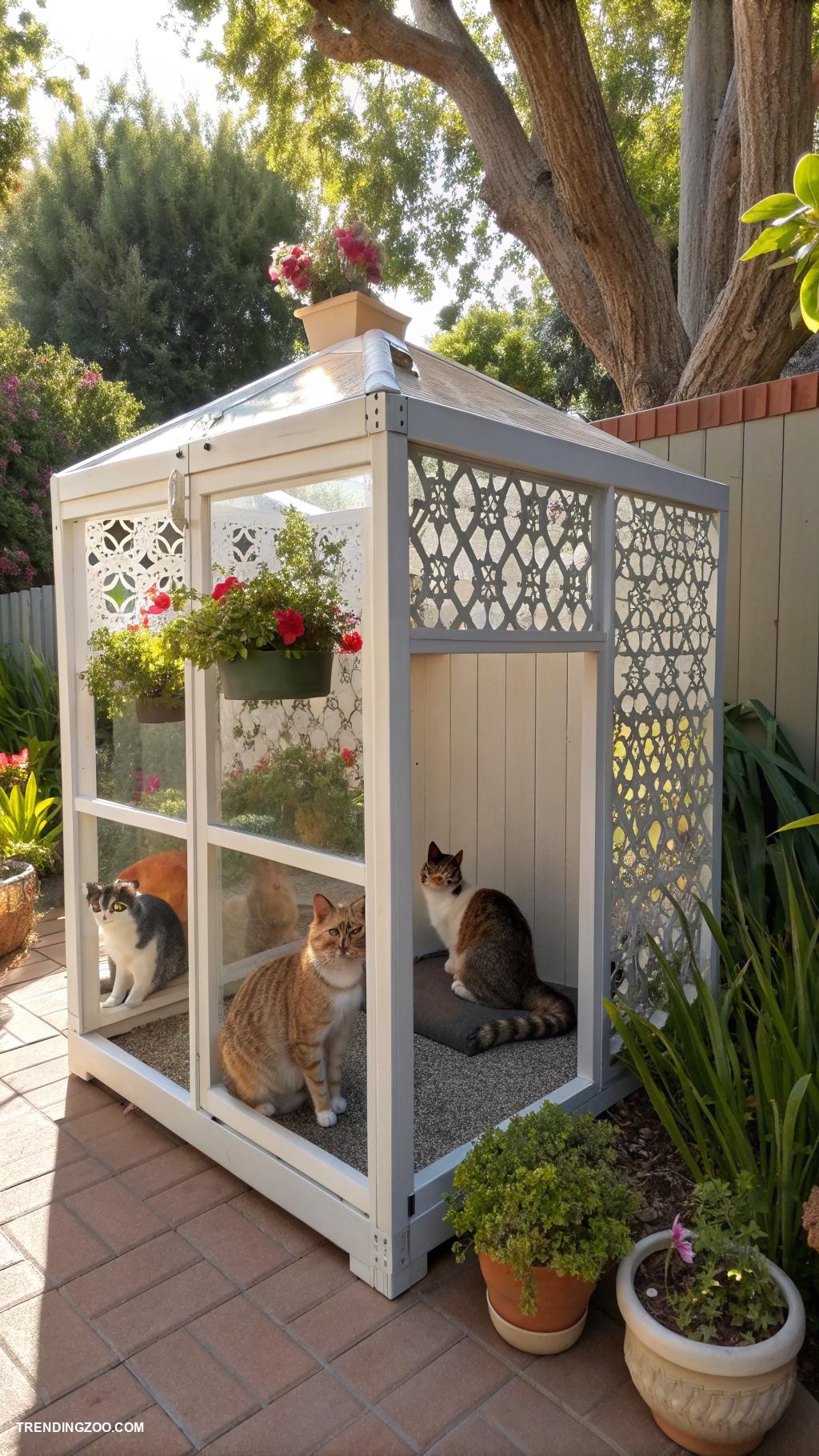 cat park Shadow boxes for safe bird watching