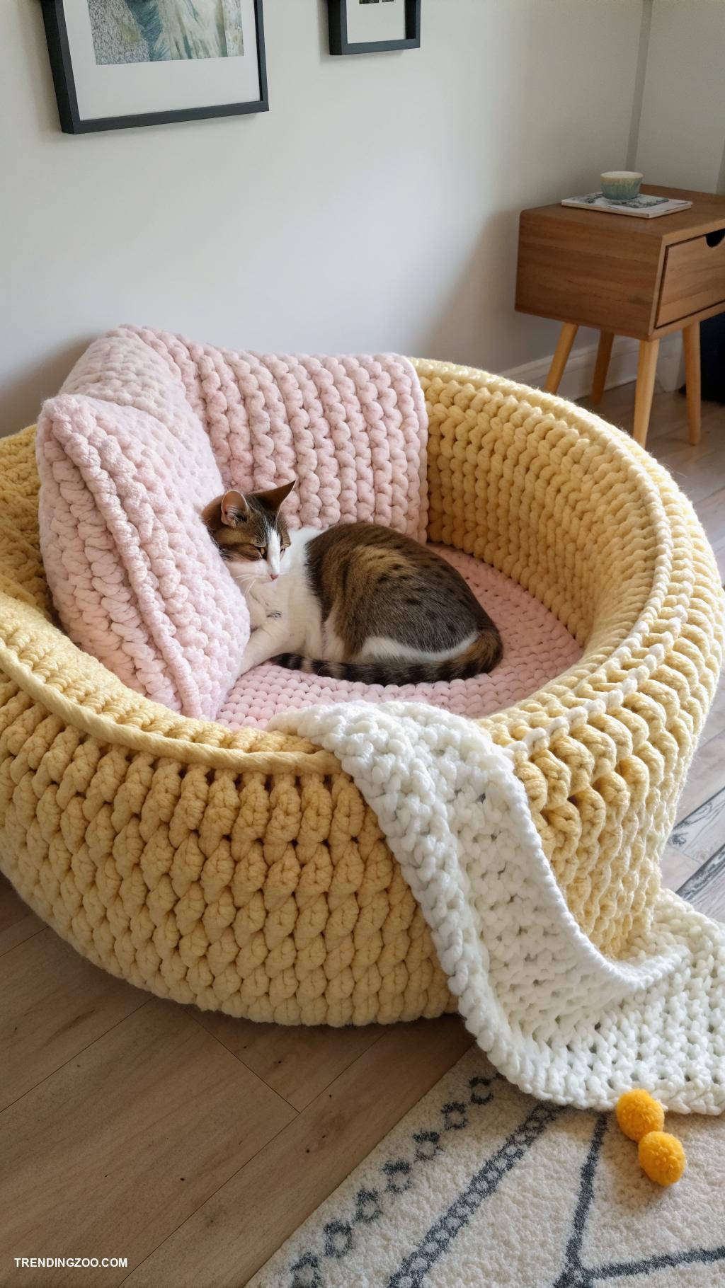 crochet cat couch Modern crochet pod couch for snuggling